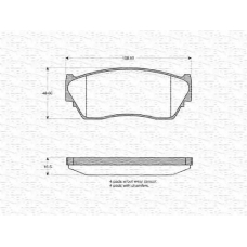 363702160602 MAGNETI MARELLI Комплект тормозных колодок, дисковый тормоз