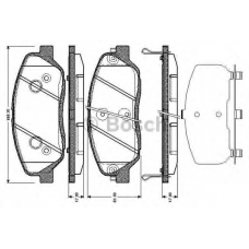 0 986 TB3 002 BOSCH Комплект тормозных колодок, дисковый тормоз