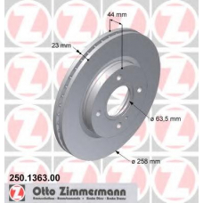 250.1363.00 ZIMMERMANN Тормозной диск