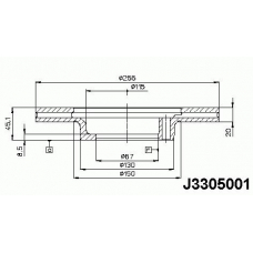 J3305001 NIPPARTS Тормозной диск