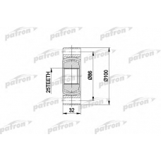 PCV2273 PATRON Шарнирный комплект, приводной вал