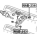 NAB-256 FEBEST Втулка, рычаг колесной подвески