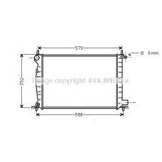 FDA2224 AVA Радиатор, охлаждение двигателя