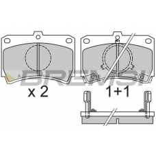 BP2327 BREMSI Комплект тормозных колодок, дисковый тормоз