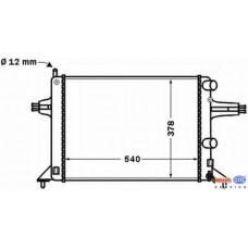 8MK 376 771-121 HELLA Радиатор, охлаждение двигателя