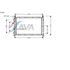 FT2095 AVA Радиатор, охлаждение двигателя
