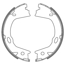 4657.00 ROADHOUSE Комплект тормозных колодок, стояночная тормозная с
