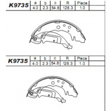 K9735 ASIMCO Комплект тормозных колодок