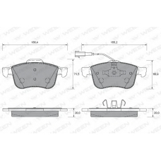 151-1695 WEEN Комплект тормозных колодок, дисковый тормоз