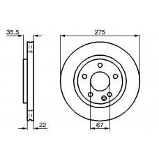 0 986 478 474 BOSCH Тормозной диск