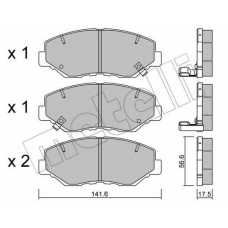 22-0606-0 METELLI Комплект тормозных колодок, дисковый тормоз