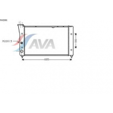 VW2081 AVA Радиатор, охлаждение двигателя