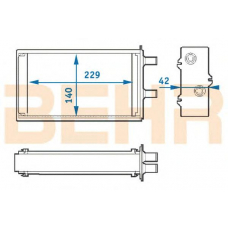 9011239 BEHR Heater core