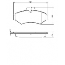 0 986 424 516 BOSCH Комплект тормозных колодок, дисковый тормоз