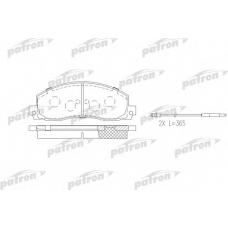 PBP414 PATRON Комплект тормозных колодок, дисковый тормоз