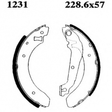 6118 BSF Комплект тормозов, барабанный тормозной механизм