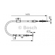 1 987 477 757 BOSCH Трос, стояночная тормозная система