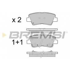 BP3471 BREMSI Комплект тормозных колодок, дисковый тормоз