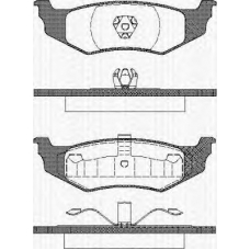 8110 10520 TRISCAN Комплект тормозных колодок, дисковый тормоз