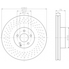 8DD 355 122-692 HELLA PAGID Тормозной диск