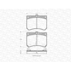 363702160526 MAGNETI MARELLI Комплект тормозных колодок, дисковый тормоз