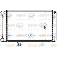 8MK 376 704-641 HELLA Радиатор, охлаждение двигателя