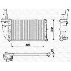 350213120000 MAGNETI MARELLI Радиатор, охлаждение двигателя