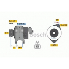 0 986 080 640 BOSCH Генератор