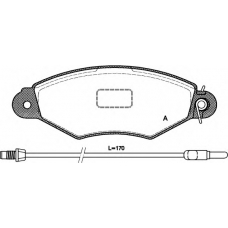 BPA0643.01 OPEN PARTS Комплект тормозных колодок, дисковый тормоз