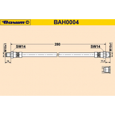 BAH0004 BARUM Тормозной шланг