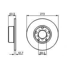 0 986 478 055 BOSCH Тормозной диск