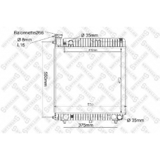 10-25035-SX STELLOX Радиатор, охлаждение двигателя