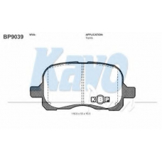 BP-9039 KAVO PARTS Комплект тормозных колодок, дисковый тормоз