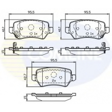 CBP32239 COMLINE Комплект тормозных колодок, дисковый тормоз