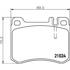 8DB 355 007-611 HELLA Комплект тормозных колодок, дисковый тормоз