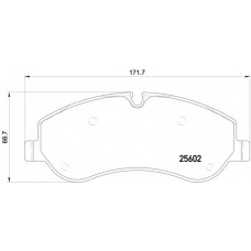 P 24 152 BREMBO Комплект тормозных колодок, дисковый тормоз