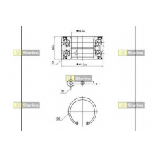 LO 03410 STARLINE Комплект подшипника ступицы колеса