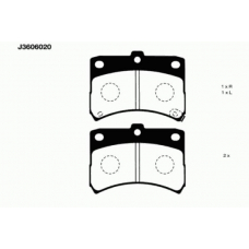 J3606020 NIPPARTS Комплект тормозных колодок, дисковый тормоз