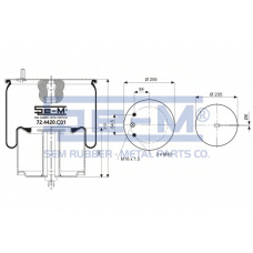 72.4420.C01 SEM LASTIK Кожух пневматической рессоры