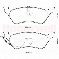 572505B BENDIX Комплект тормозных колодок, дисковый тормоз