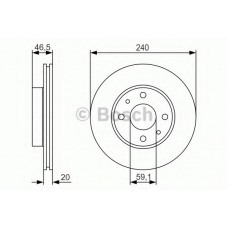 0 986 479 S74 BOSCH Тормозной диск