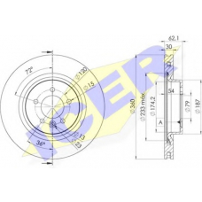 78BD7364-2 ICER Тормозной диск