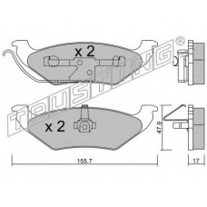 6400 TRUSTING Комплект тормозных колодок