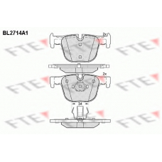 BL2714A1 FTE Комплект тормозных колодок, дисковый тормоз