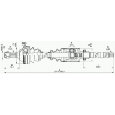 DRS6266.00 OPEN PARTS Приводной вал