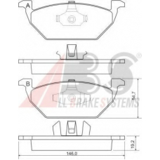 P 85 041 ABS Комплект тормозных колодок, дисковый тормоз