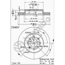 09.5509.14 BREMBO Тормозной диск