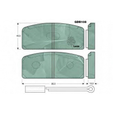 GDB108 TRW Комплект тормозных колодок, дисковый тормоз