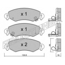 348.0 TRUSTING Комплект тормозных колодок, дисковый тормоз