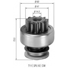 940113020127 MAGNETI MARELLI Ведущая шестерня, стартер
